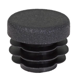 Bouchon noir Ø 20 mm pour tubes ronds à lamelles.