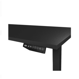 Contini Bürotisch höhenverstellbar Schwarz 64,5 - 130 x 180 x 80 cm
