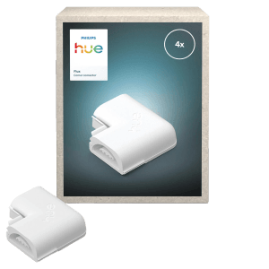 Philips Hue Flux connecteur en L, lot de 4, pour des connexions flexibles à 90° des rubans LED.
