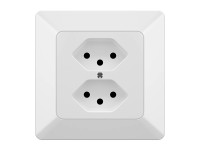 UP-Steckdose 2x Typ 13 Modino Priamos Weiss UP-Steckdose 2x Typ 13 Modino Priamos Weiss