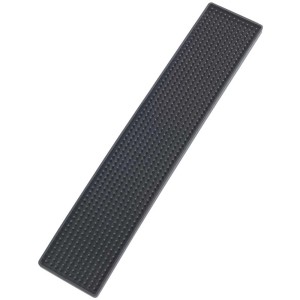 Gocciolatoio slim nero in TPR (42x8 cm) per bicchieri e tazze.