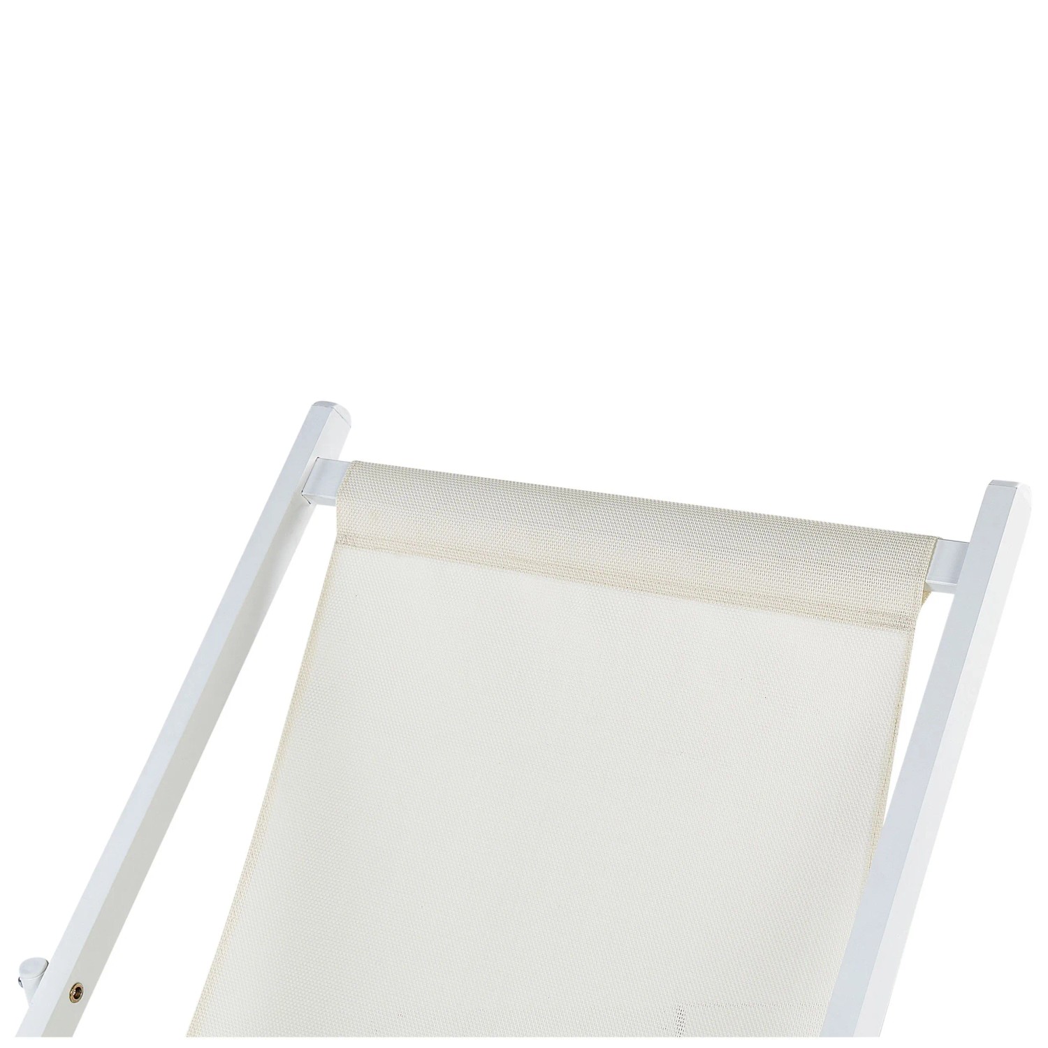 Beliani Chaise longue pliante Locri II en aluminium beige clair 79 x 60 ...