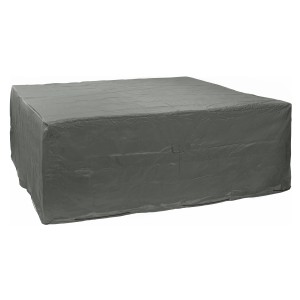 Copertura grigia per mobili lounge, 265x250x90 cm, con cerniere.