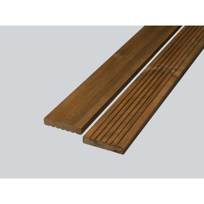 Bodendiele Kiefer KDI Teakfarben geriffelt