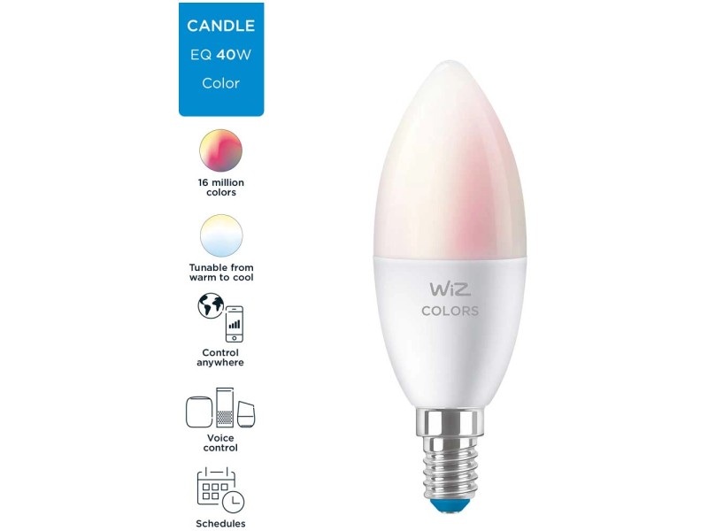 Ampoule LED 4.8W Eq 40W E27 RGB + Blanc chaud avec télécommande