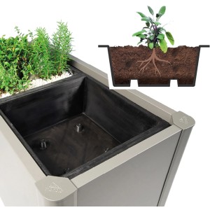Inserto per piante Biohort per aiuola rialzata Belvedere, inserto in plastica per piantare.