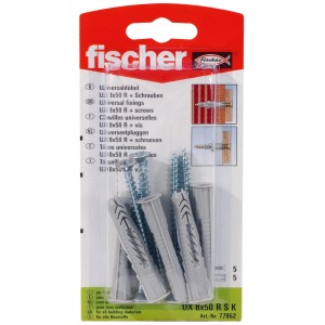 Fischer Tassello universale UX 8 x 50 RSK con viti, confezione da 5.