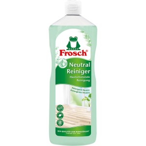 Frosch Neutralreiniger 1 l flacone per la pulizia di pavimenti, mobili e sanitari.