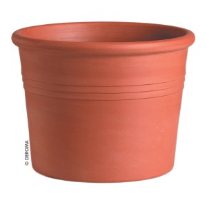 Vaso per piante Deroma Cylinder Bordato, Ø 23 cm, terracotta per il giardino.