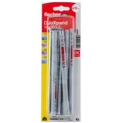Fischer Langschaftdübel DuoXpand T K NV Ø 10 mm / Länge 160 mm / 4 Stk.