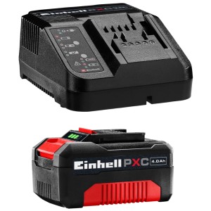Batterie Einhell 4 Ah et chargeur pour tronçonneuse à batterie Power X-Change.