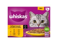 Whiskas® Katzen-Nassfutter 1+ Geflügel Auswahl in Sauce 85 g / 12 Stk.