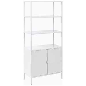 Beliani Armoire de bureau Kauri gris clair 180 x 80 x 40 cm