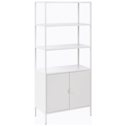 Beliani Armoire de bureau Kauri gris clair 180 x 80 x 40 cm