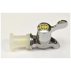 Rubinetto di ricambio Kilner per dispenser bevande, cromo/bianco, adatto per dispenser da 5-8 litri.