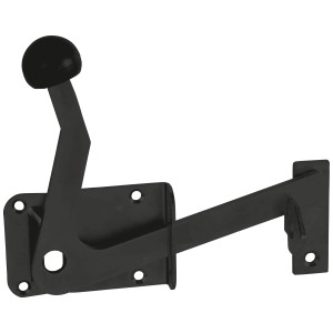 Loquet de portail de jardin en acier noir, 15x70x100mm.