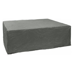 Copertura grigia per set lounge, 260x236x80 cm, con cerniere e coulisse.