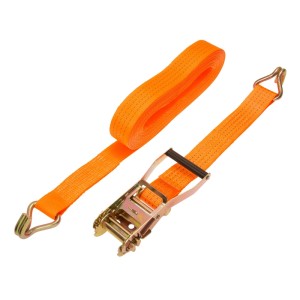 Sangle d'arrimage à cliquet Conacord Pro orange avec crochets, longueur 12 m.