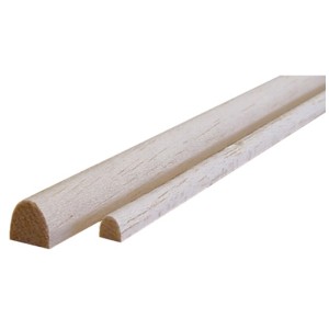 Balsa Nasenleiste aus hellem Balsaholz, ideal für Modellbau und Basteln.
