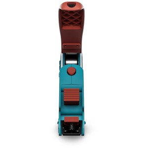 Agrafeuse manuelle Novus J-25, bleu/marron, pour agrafes fil fin et plat.