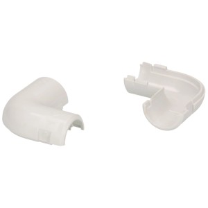Angle KIR M20 Gris, 3 pièces, pour goulottes de câbles. Angle en PVC pour installation de câbles.