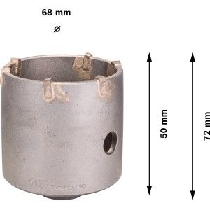 Bosch sega a tazza Pro SDS-plus-9 CoreCutter Ø 68 mm per scatole elettriche in calcestruzzo, muratura, pietra arenaria calcarea.