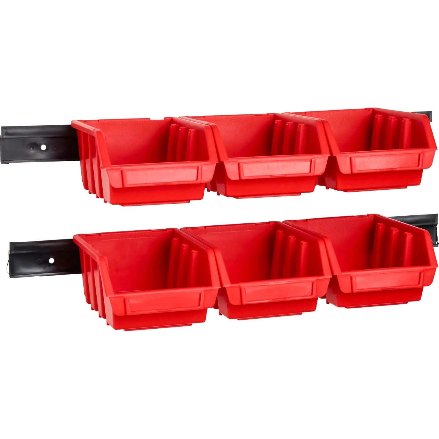 LUX-TOOLS Boîte de rangement Rouge Taille 2 / 6 pcs