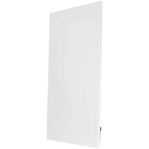 Chauffage infrarouge Emerio blanc (720 W) avec télécommande pour montage mural.