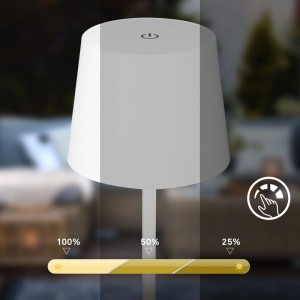 Brilo Lampada da tavolo a batteria Bianco LED dimmerabile 3'000 K/2,6 W/150 lm