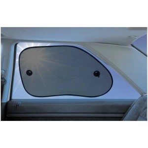 Parasole universale per finestrino laterale auto, fissato con ventose.