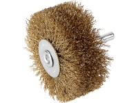 LUX Holzstrukturbürste Ø 80 mm Stahl vermessingt