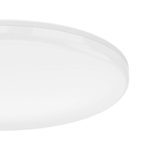 Plafonnier LED rond blanc Eglo Expert Castagneto, Ø 31 cm, adapté aux pièces humides.