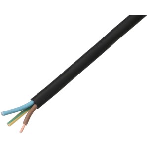 Câble GD noir H05RR-F3G1,5 au mètre, adapté aux outils portatifs.