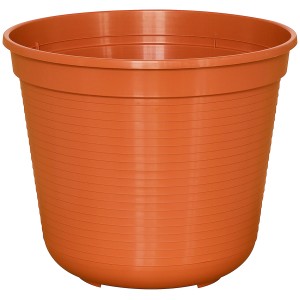 Pot de fleurs standard en terre cuite, Ø 28 cm, idéal pour les plantes d'intérieur et d'extérieur.