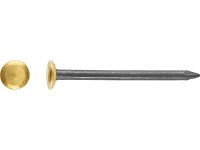 LUX Linsenkopf Stahlnagel Messing gebläut Ø 2 mm x 25 mm / 20 Stk.