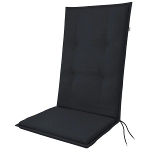 Cuscino per sedia a schienale alto Doppler Flair antracite, 48x119cm, per sedia da giardino con lacci.