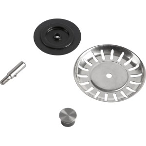 Bonde excentrée Prevex avec couvercle magnétique, inox, pour évier.