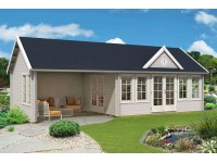 Alpholz Holz-Gartenhaus Satteldach Unbehandelt 678 cm x 420 cm