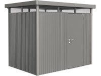 Biohort Metall-Gerätehaus HighLine Quarzgrau-Metallic 4,6 m² Einzeltür