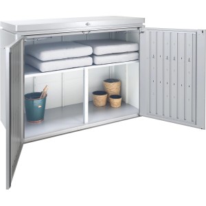 Étagère intermédiaire Biohort pour HighBoard 160, réglable en hauteur sur 9 niveaux, pour un rangement flexible des outils de jardin.