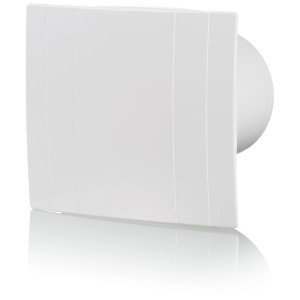 Ventilatore da incasso Proself bianco, diametro 100mm, per montaggio a parete o soffitto.