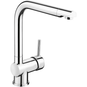 Miscelatore monocomando Baliv KI-1070 cromato per lavello con bocca girevole.