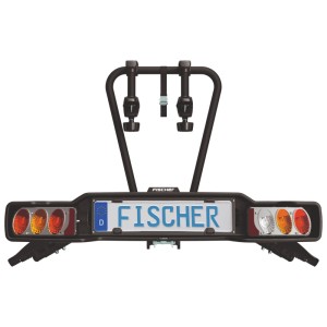 Porte-vélos d'attelage Fischer SmartLine, adapté pour 2 vélos et vélos électriques.