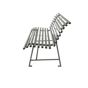 Graue Greemotion Gartenbank Palermo aus Stahl, 150 cm breit, für Garten und Terrasse.