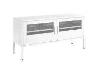 Beliani Armadio da ufficio Morley Metallo Bianco (HxLxP) 60 x 118 x 40 cm