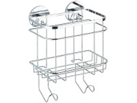 Wenko Wandkorb Turbo-Loc® mit Haken Edelstahl glänzend Wenko Wandkorb Turbo-Loc® mit Haken Edelstahl glänzend