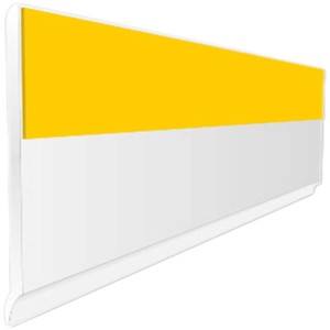 Baguette plate Roro, blanche, 5x100 cm, avec lèvre d'étanchéité pour portes et fenêtres.