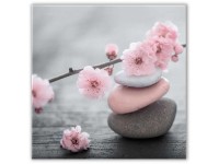 Glasbild Pink Stone 20 x 20 cm