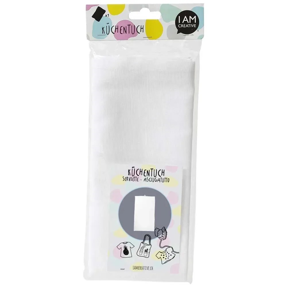 Lot De 8 Torchons Rouleau Stuco 50x70cm – Blanc à Carreaux, Coton/polyester
