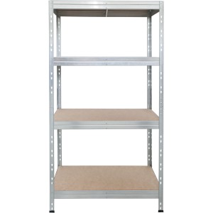 Scaffale per carichi pesanti Ar Shelving, zincato, con 4 ripiani (180x90x45cm) per cantina, garage e officina.